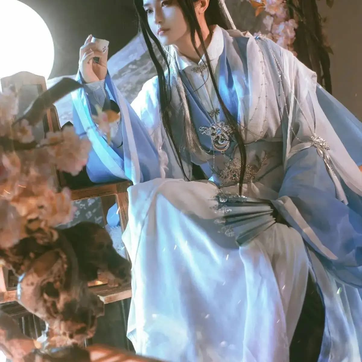 Shi Wudu Antico Hanfu Er Ha Chu Wanning Abiti per Donna Uomo Abiti di Carnevale di Halloween Tian Guan Ci Fu Costume Cosplay