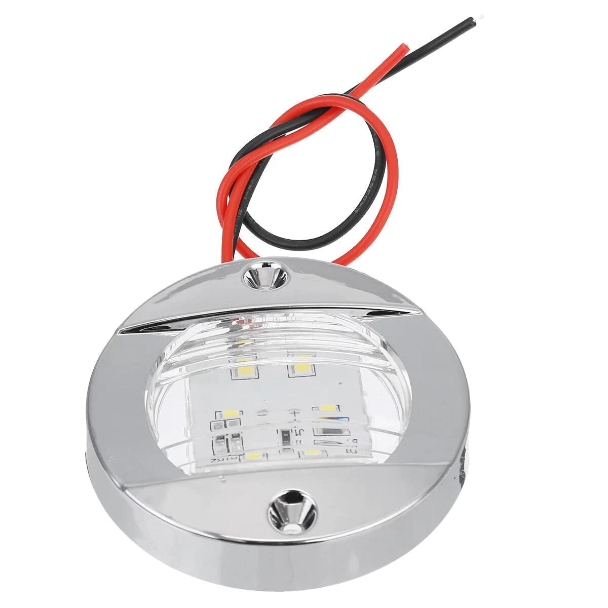 3 pollici 12V 6LED IP67 Marine Barca Yacht Coda di poppa Ancoraggio Navigazione Luce rotonda Cromata poppa Montaggio a incasso Blu Bianco Lente UV