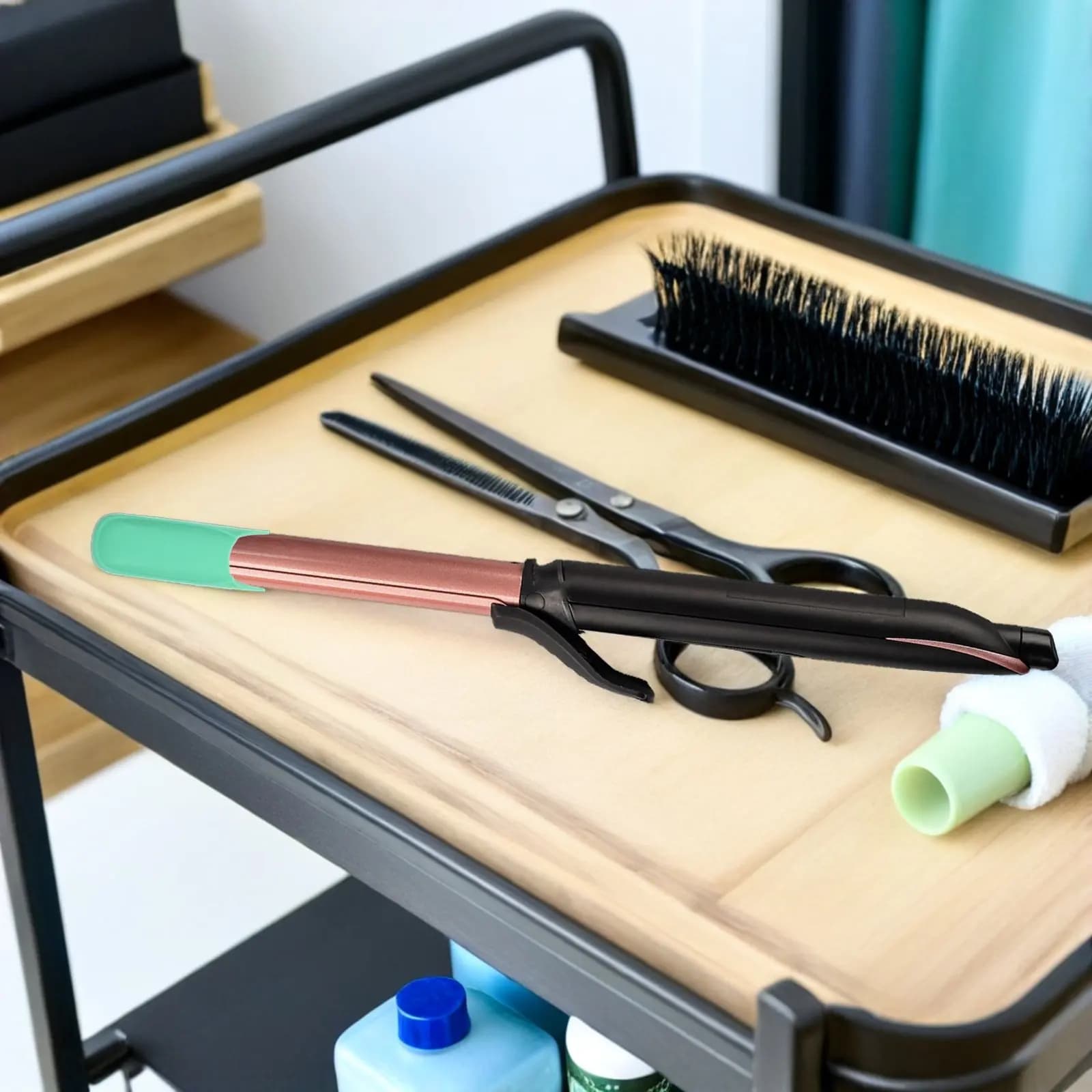 2 Pieces Covers Silicone Handle Resistant to Iron Heat Hair, Thermal Protection for Hairpins, Travel Accessories