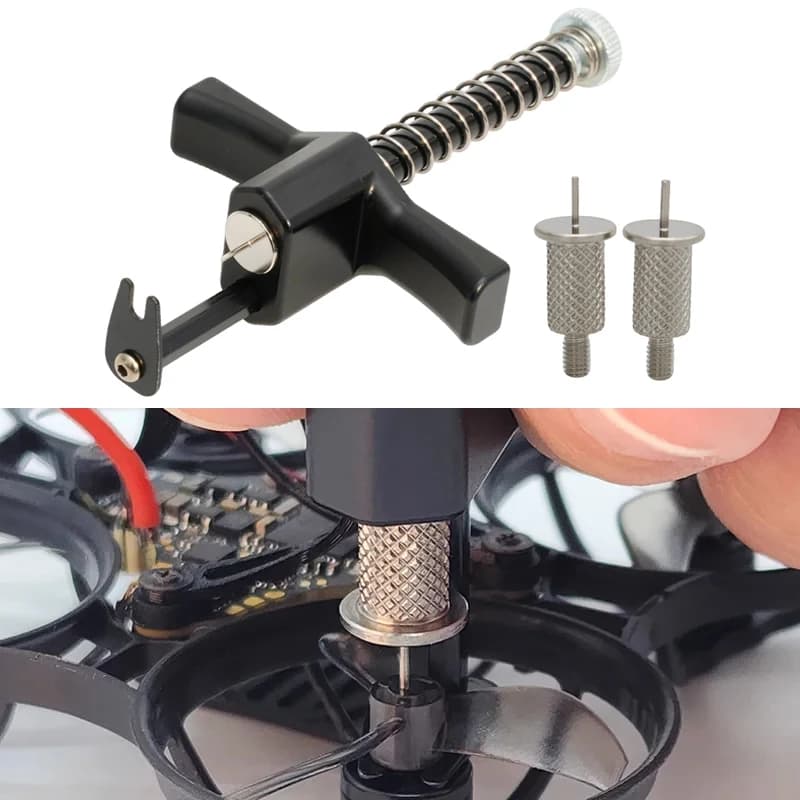 Estrattore per elica per drone da corsa FPV 6061 Estrattore per elica in lega di alluminio con perni di espulsione in acciaio inossidabile per BetaFPV Cetus Pro/Pavo 20