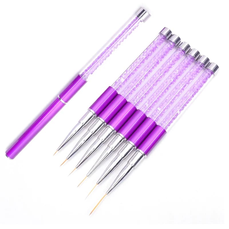 1 pz Nails Art Brush Lines Stripe Flower Painting Drawing Pen acrilico UV Gel Extension Grids Brush 3D Design strumenti per Manicure fai da te