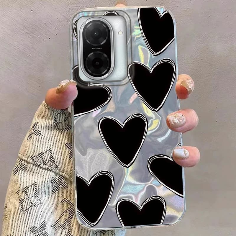 Moda Romantico Cuore di Amore Cassa Del Telefono Per Redmi Nota 14 13 12 11 10 Pro Plus 10S 11S 12S 14S A5 A3 A3X A1 A2 14C 13C Copertura Morbida