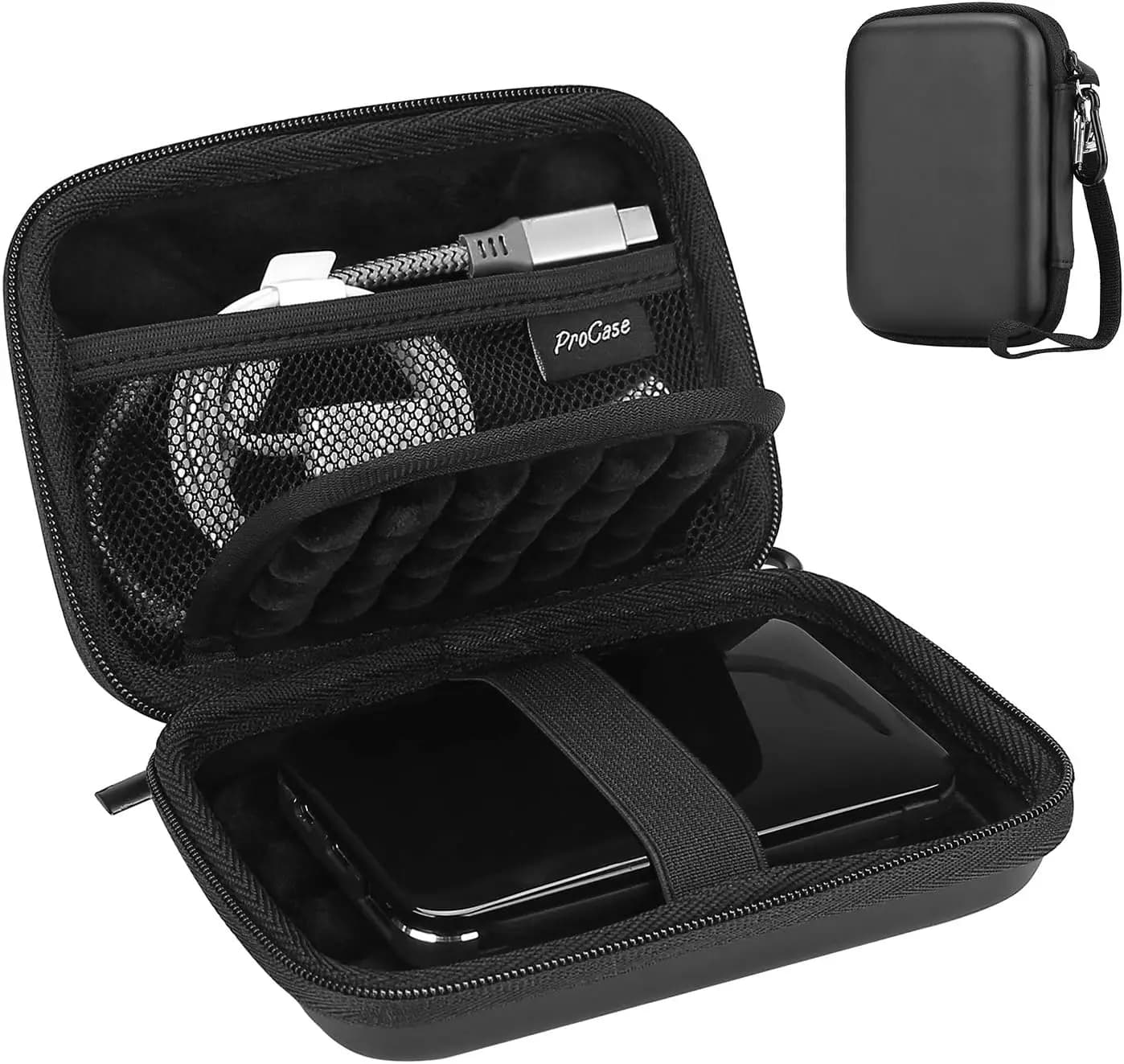 Custodia per disco rigido esterno da 2,5 pollici per HDD/SSD portatili, borsa da viaggio antiurto