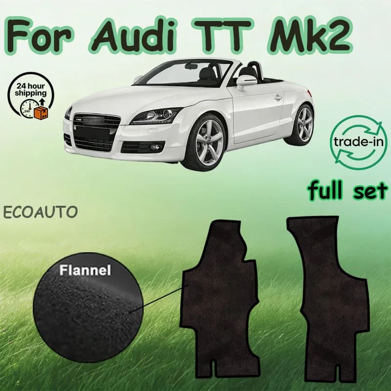 Tappetini in flanella per Audi TT Mk2 8J 2 posti 2007~2014, tappeti antiscivolo, tappetini per auto