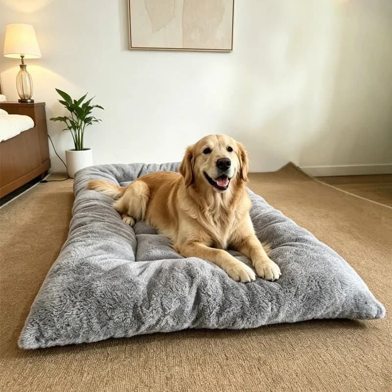 1 dog bed pet mat four-season double-sided available medium and large dog bed cat sleeping mat plush pet bed