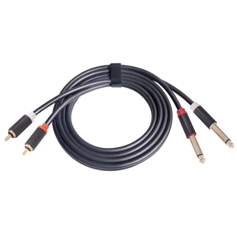 Cavo Audio Adattatore/Splitter da Doppio RCA Maschio a Doppio Jack da 6,35 mm Maschio per Altoparlanti, Mixer, Amplificatori - Offerte Imperdibili