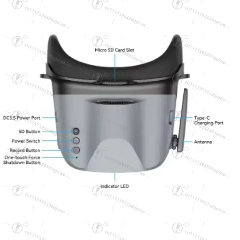 Analog FPV Goggles BETAFPV VR04 4.3" Display FAT32 MicroSD DVR 48 Channel For Beginner FPV Racing Drone Pilot