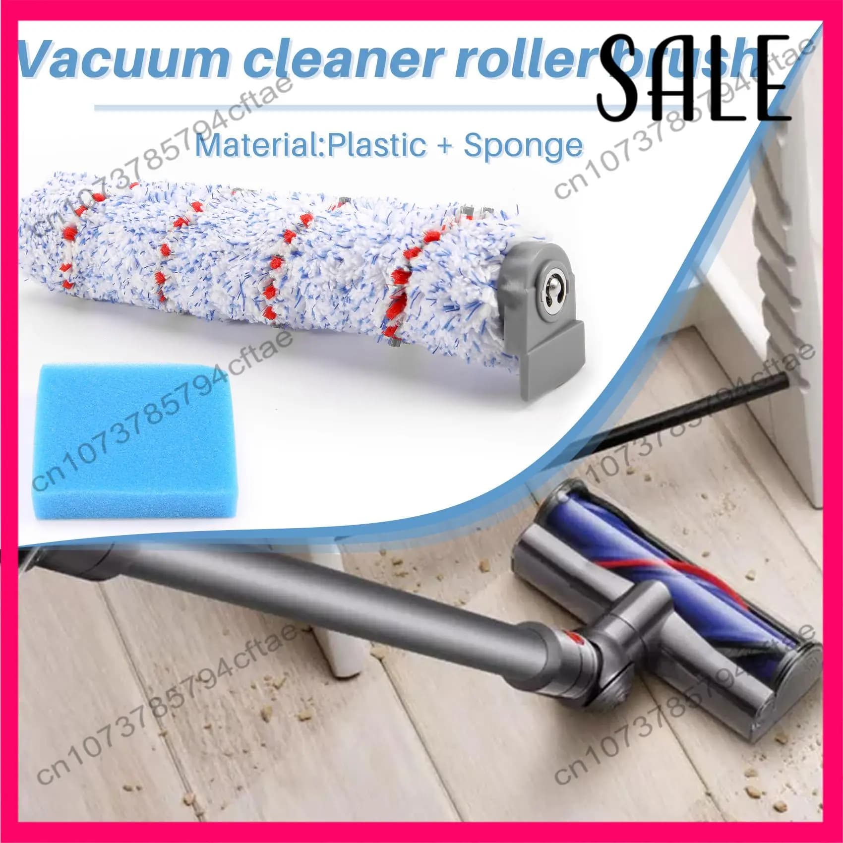 -A12R Spare brush roller for wireless vacuum cleaner Wet Dry Tineco Ifloor, 2 roller brush pack + 2 prefilter foam