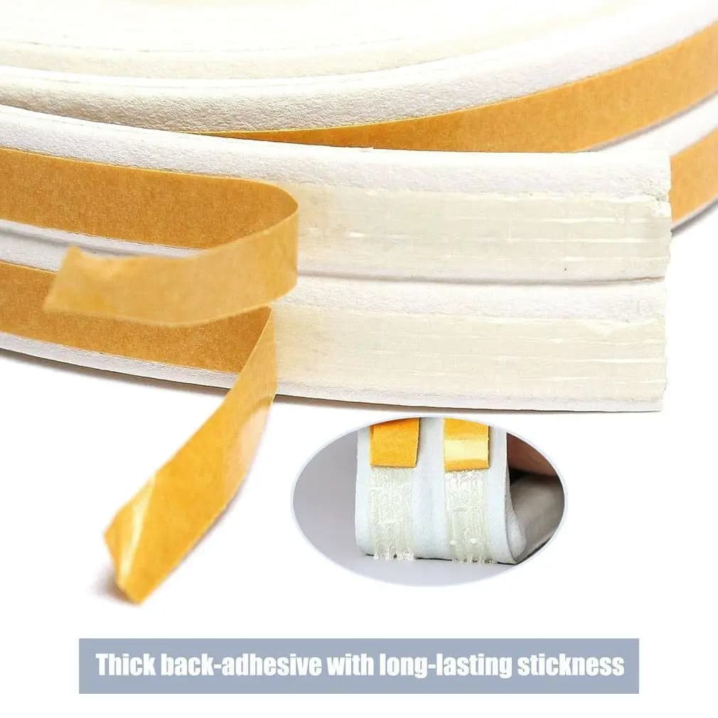 5/10M Self Adhesive Weather Strips Rubber Draught Excluder Foam Seal Strip Window Door