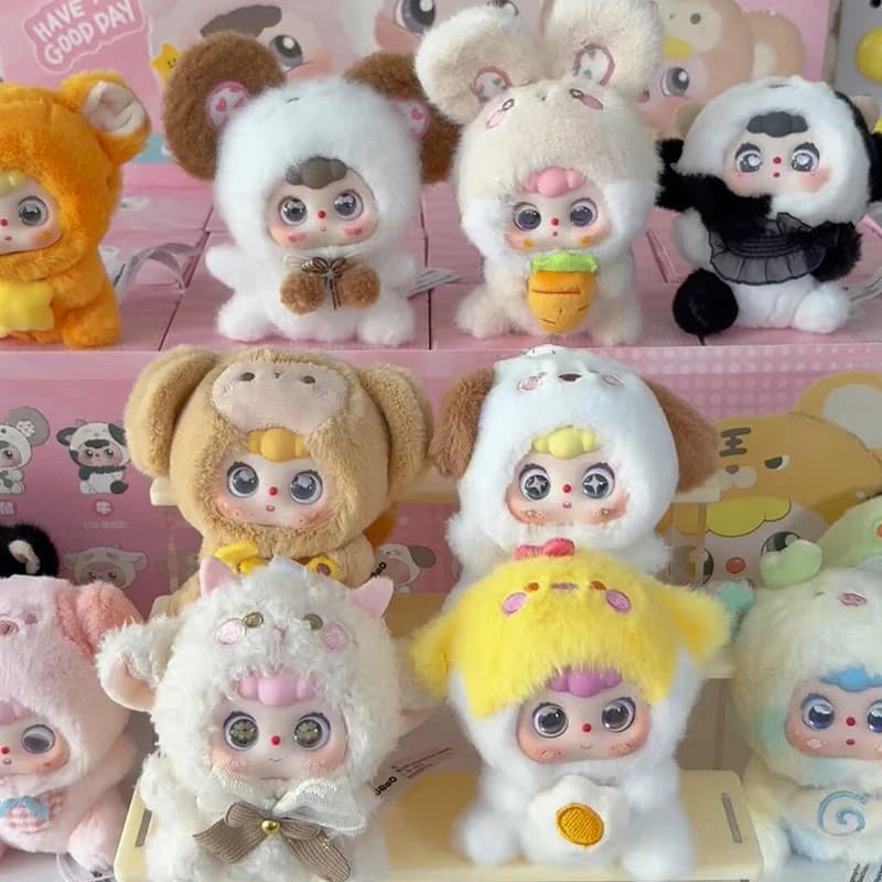 DouBao Chinese Zodiac Series Blind Box DouBao Vinyl Plush Mystery Box Action Figure Surprise Bag Anime Doll Pendant Keychain Toy