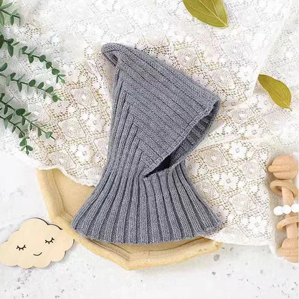 Cute Neck Warm Beanies Windproof Collar Balaclavas Kid Earmuffs Caps Scarf Integrated Warm Scarf Cap Outdoor