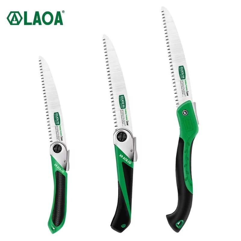 Sega da Potatura Pieghevole LAOA SK5 con Denti Affilati, Attrezzo Multifunzionale per Giardinaggio, Campeggio e Lavorazione del Legno