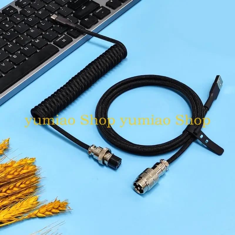 Cavo USB affidabile 587B per tastiere meccaniche aeronautica con cavo a molla estensibile