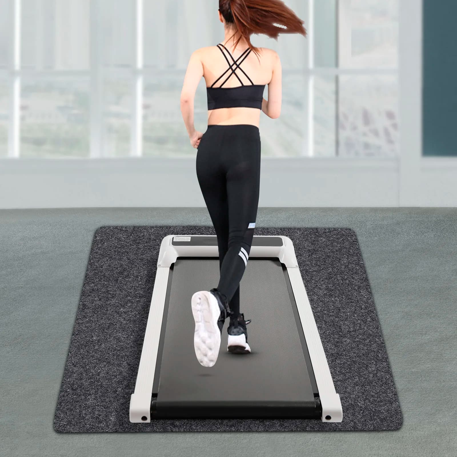 Tappetino per Vasca Idromassaggio 74x72 Pollici – Sottotappeto Impermeabile in Feltro e PVC, Antiscivolo e Anti-perdita, Ritagliabile per Vasca da Bagno, Piscina, Yoga e Tapis Roulant