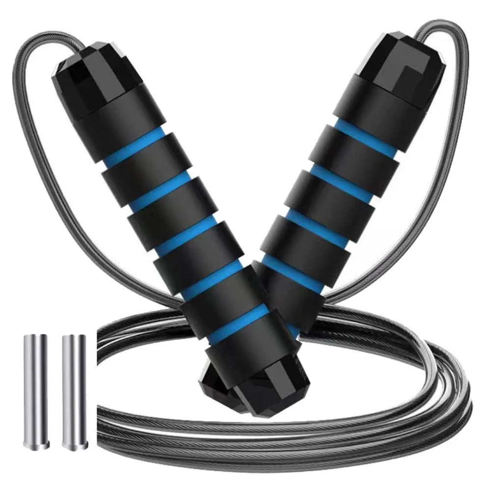 Adjustable Length Jumping Brake with Conforteble Foam Grips, Bearing System, Steel Cable for Domestic Training