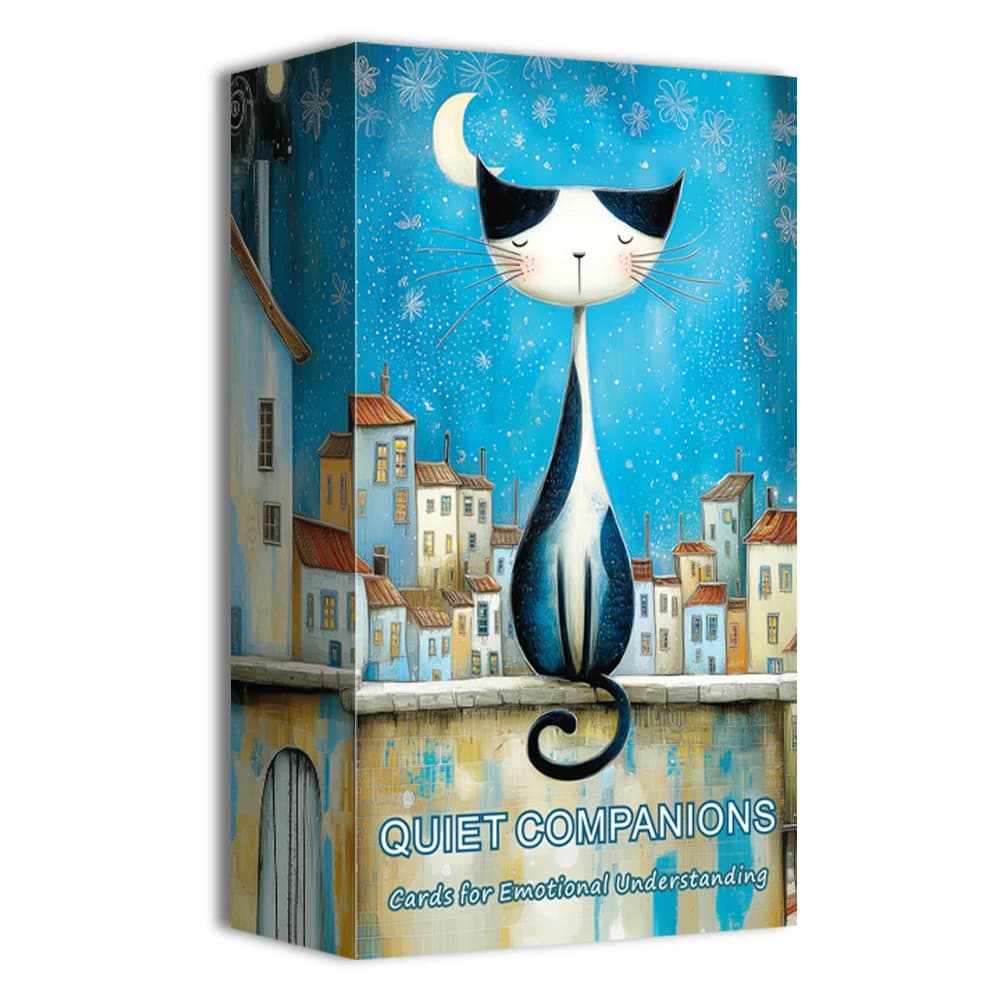 Mazzo di carte Oracle Quiet Companions, design originale con immagini di animali, 54 carte, riflessione personale, giochi di carte, 12*7 cm, 14+