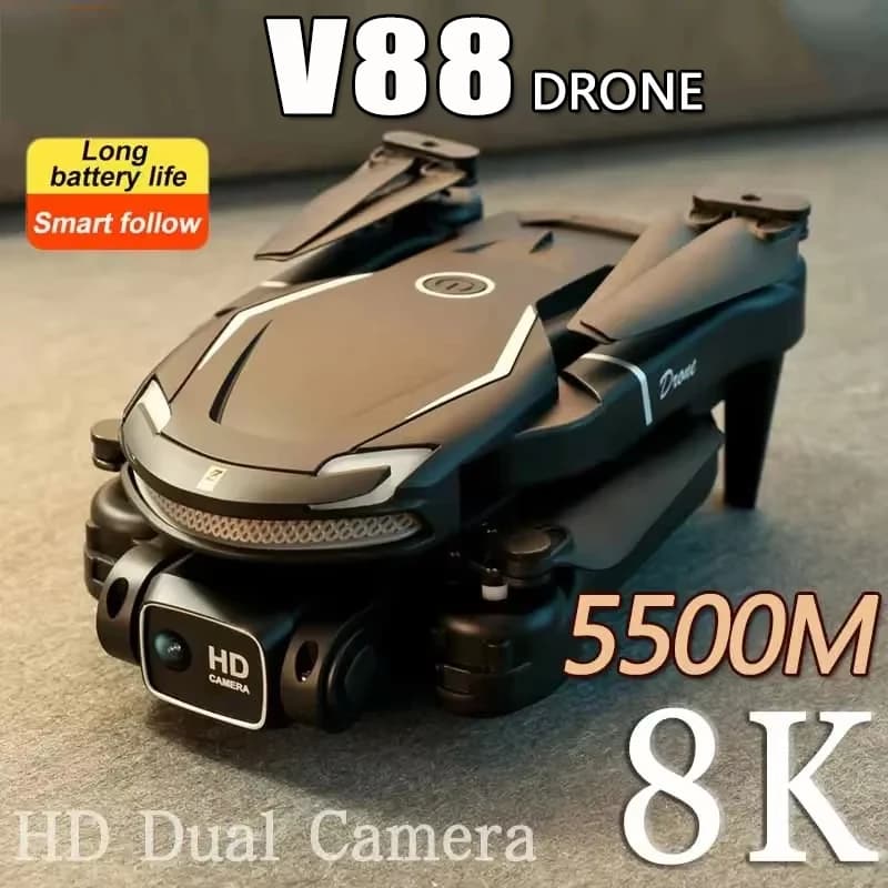 V88 Drone 8K 5G GPS Professional HD Aerial Photography Remote Control Aircraft HD Dual Camera Quadcopter Toy UAV