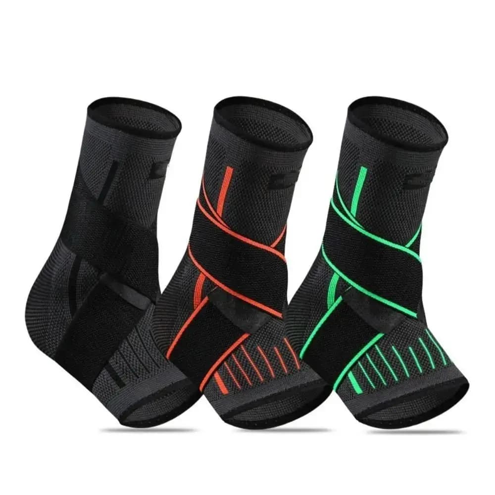 Supporto per caviglia regolabile Fasciatura pressurizzata lavorata a maglia in nylon Protezione per caviglia Cintura elastica Supporto per arco Cavigliera a compressione