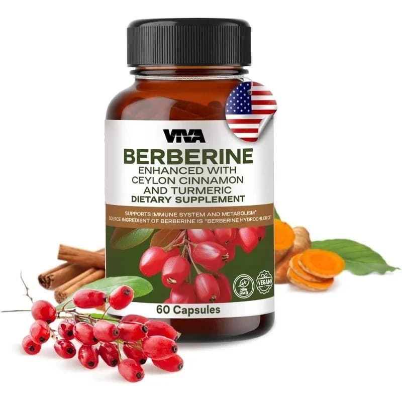 Huanglian Su 500 mg supplement contains probiotics, vitamin D and vitamin K and supports intestinal health with 60 capsules