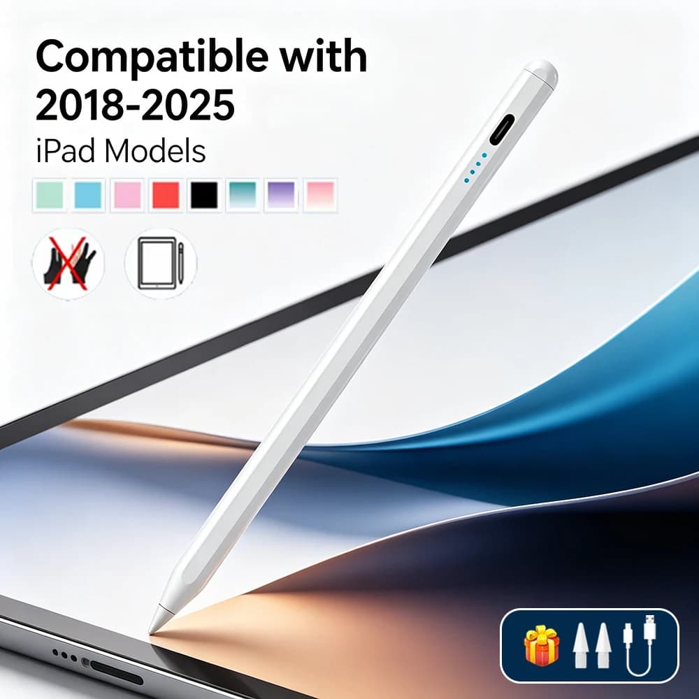 Penna Stilo Leggera 2026 con Rilevamento del Palmo per iPad 7/8/9/10/11a Gen A16 Pro 11 12.9 Pro 13 Air 4 5 6 Mini 6 7 iPad Pencil