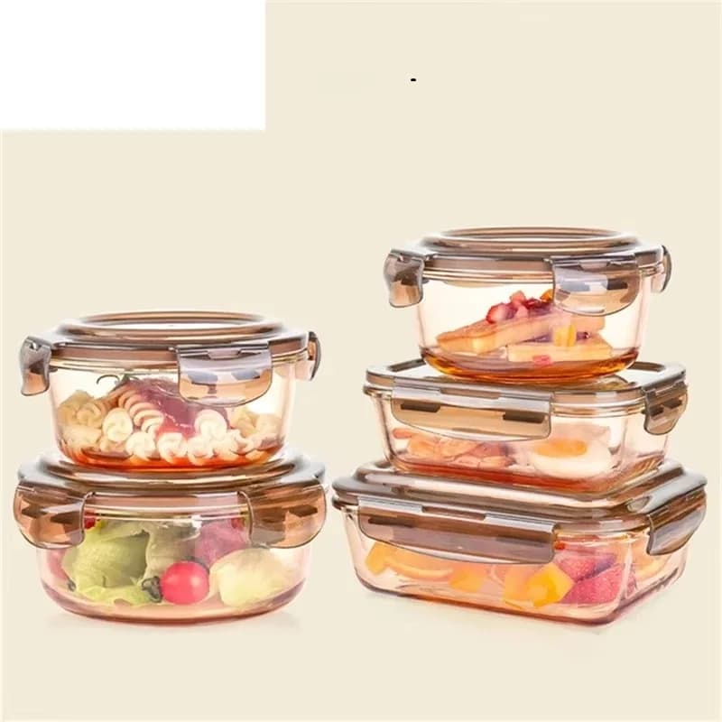 Contenitore in vetro per la conservazione degli alimenti, speciale per riscaldare nel microonde, porta pranzo con coperchio.