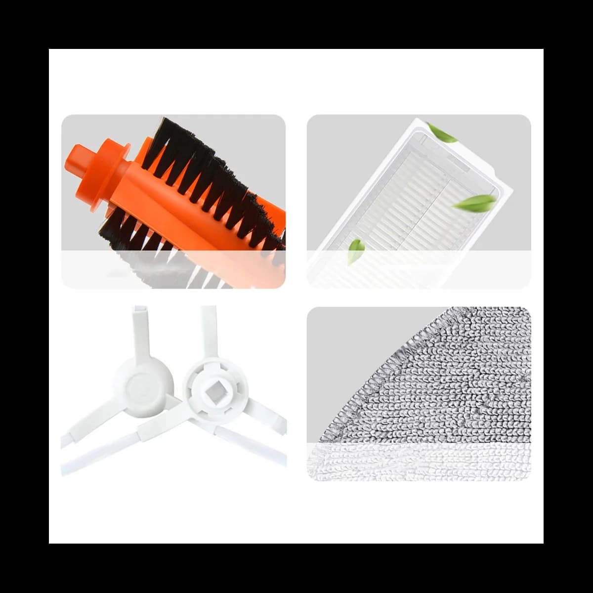 15PCS for STYTJ02YM 3C Robot Vacuum Cleaner Accessories Main Side Brush Filter Mop Cloth-A63M