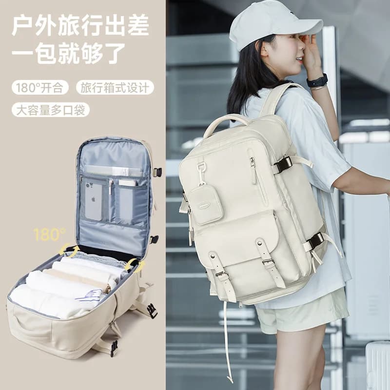 Short-trip backpack, lightweight, large-capacity, suitable carrying luggage, books, and a laptop college students