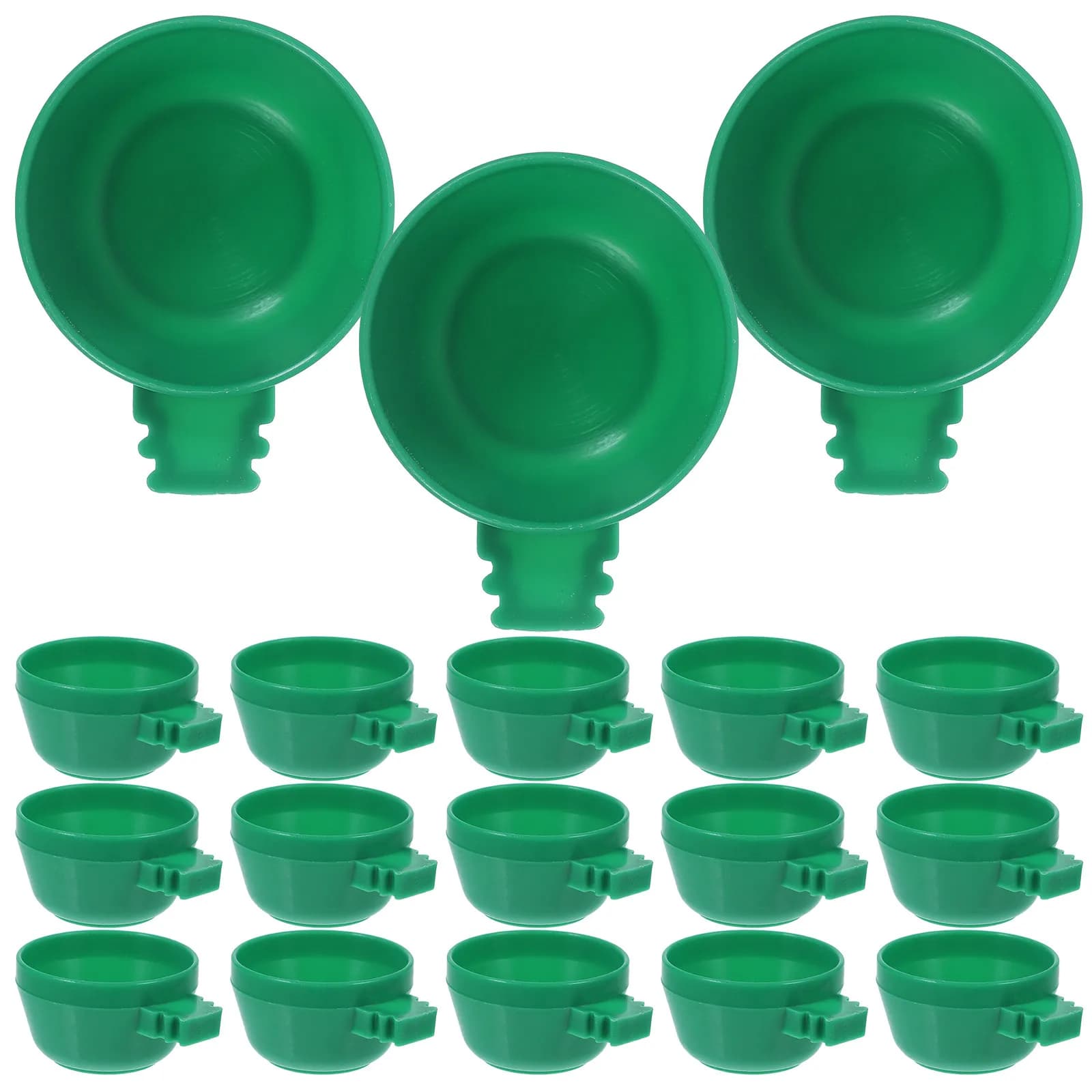 25 Pezzi Ciotole Mangiatoie per Pappagalli, Contenitori Cibo per Gabbie, Abbeveratoi in Plastica Facili da Pulire per Uccelli Piccoli, Pappagallini, Cacatua, Animali Domestici