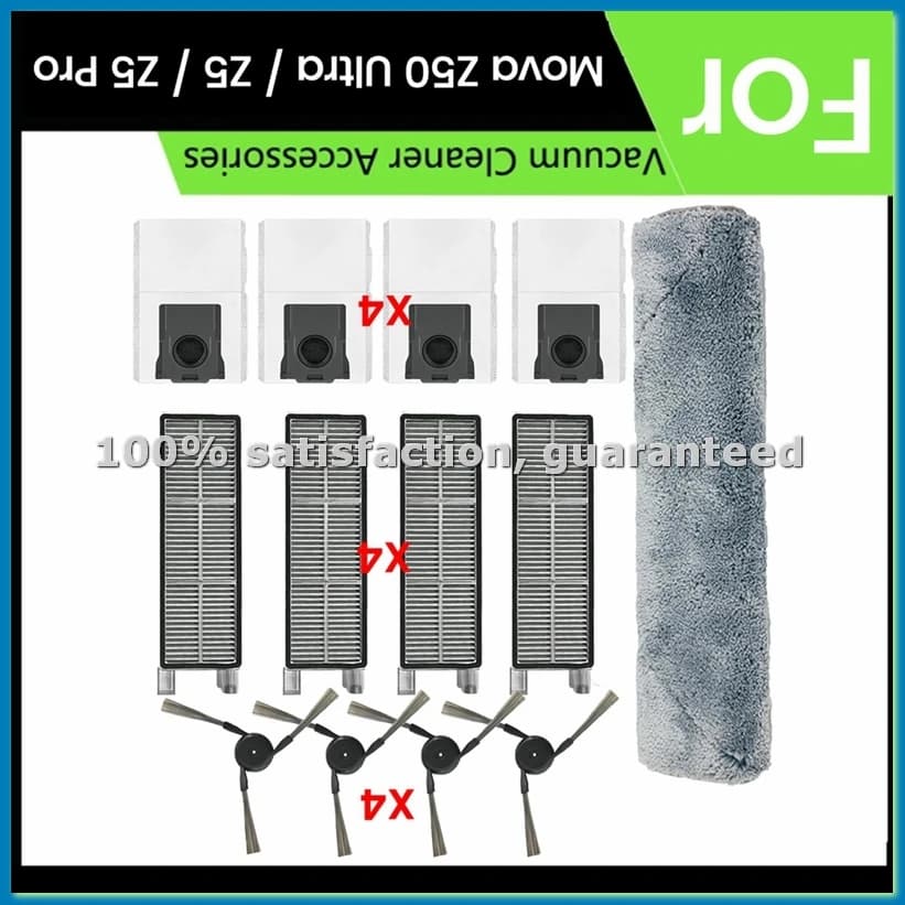 Kit di accessori di ricambio per aspirapolvere Z50 Ultra / Z5 / Z5 Pro: spazzola principale, spazzola laterale, filtro HEPA, sacchetti per la polvere