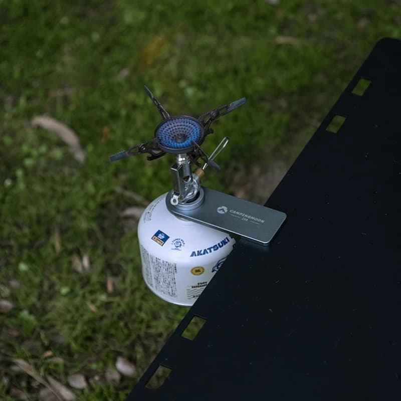 Outdoor Camping Desktop Extension Fixture CAMPINGMOON Aluminium Alloy Table Top Holder Gas Canister Lamp Stove Fixed Accessories