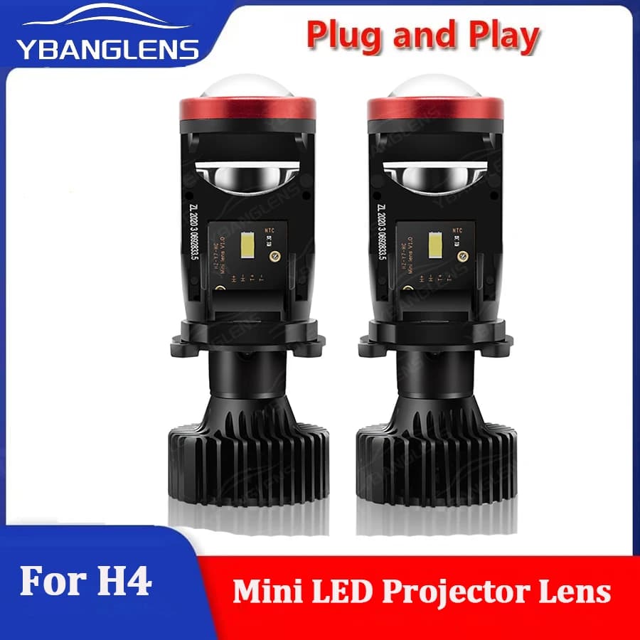 Y7D 120W H4 Fari Auto Moto H4 LED Mini Lente Del Proiettore 6000K Fascio Alto Basso Turbo Fan Auto LED H4 Lampada LHD RHD 12V 24V