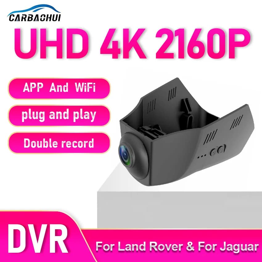Dash Cam 4K per Range Rover Velar P250 R-Dynamic 2018~2020 e Jaguar E-PACE XJ XJL 18-21, Registratore Video DVR per Auto con Telecamera Frontale