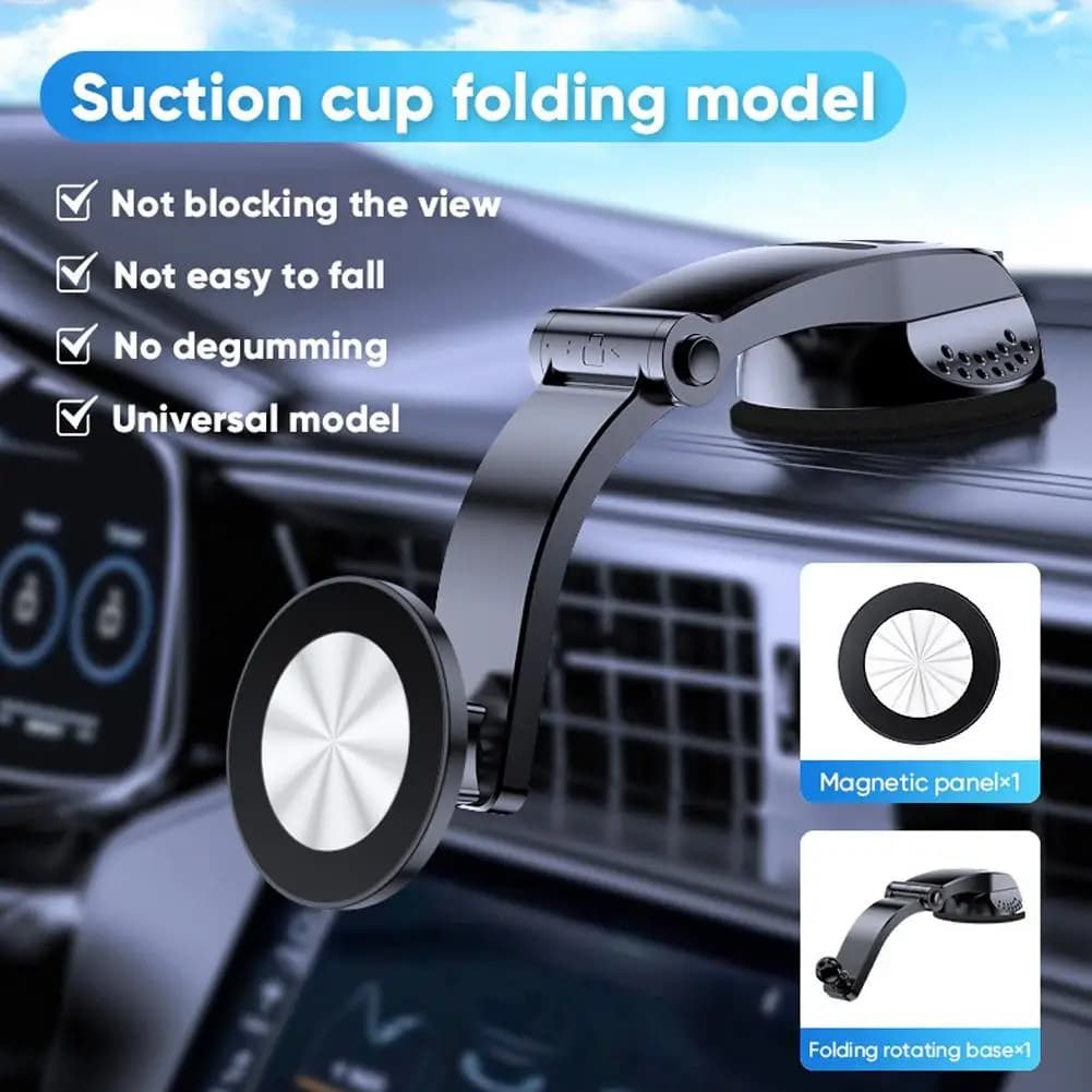 360 Degree Rotatable Magnetic Car Phone Mount Air Vent Hook Suction Cup Dashboard Cell Phone Holder Universal Car Stand