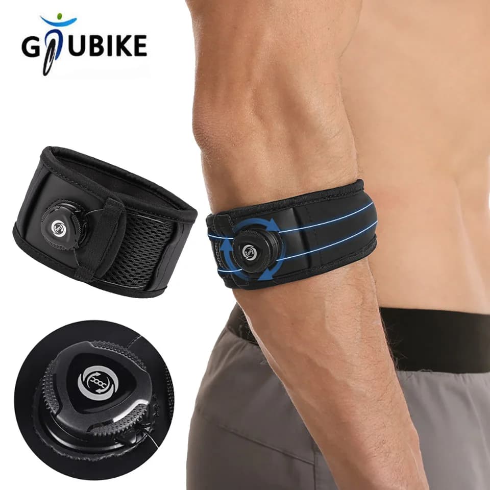 GTUBIKE 1 pz tutore per gomito tutore per gomito da tennis fascia di supporto per braccio traspirante antiscivolo cinturino per gomito da golf per sport da palestra da indossare ogni giorno