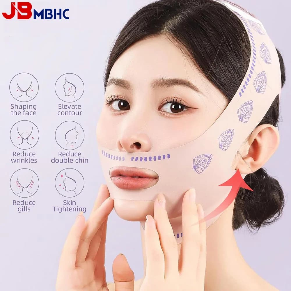 V-Line Mask Face Lift Belt Double Men's Mask V-shaped Face Mask Ginnico for Benda Butcher for Cheek Lifting for Skin Strengthening