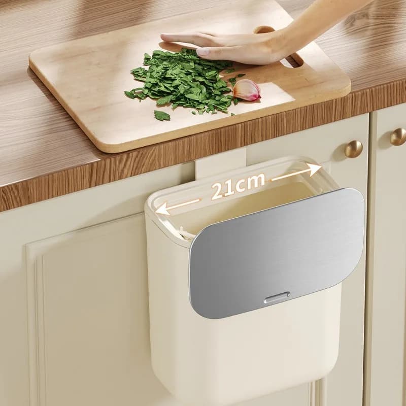 Cestino per Rifiuti Sospeso da Cucina, Contenitore per Rifiuti Alimentari, Bidone Portatile per Bagno, Cestino di Lusso per Riciclaggio