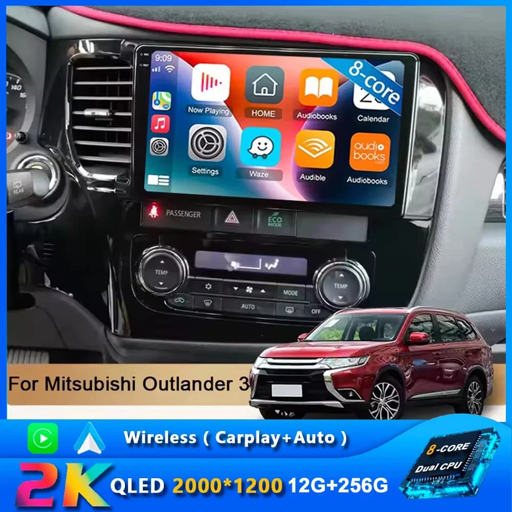 Wireless CarPlay Android 15 Auto Radio Per Mitsubishi Outlander 3 GF0W GG0W 2012 - 2018 4G Auto Multimedia GPS 2din