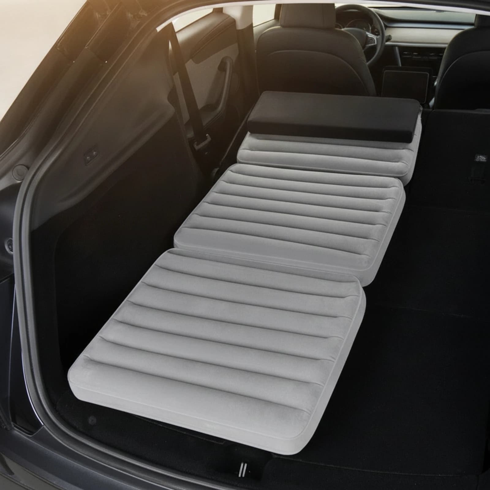 Inflatable Car Bed with Pump Portable Car Trunk Mattress with Pillow Trunk Sleeping Bed Easy inflation/deflation