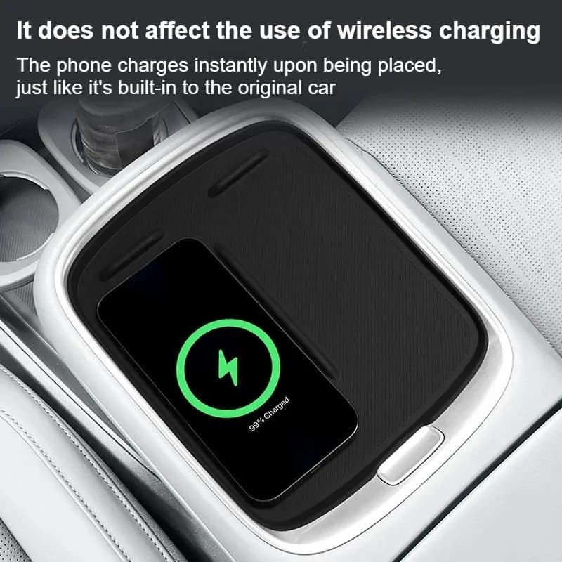 For Leapmotor B10 2025~2026 Wireless Charging Pad Silicone Anti-Slip Mats Car Interior Anti Dirt Pad Accessiories For Leapmotor