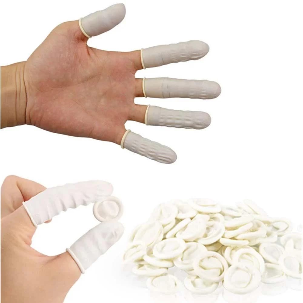Non-slip Anti-static Disposable Finger Cot Natural Rubber Fingertips Protector Finger Gloves Durable Tool Finger Protector Tool