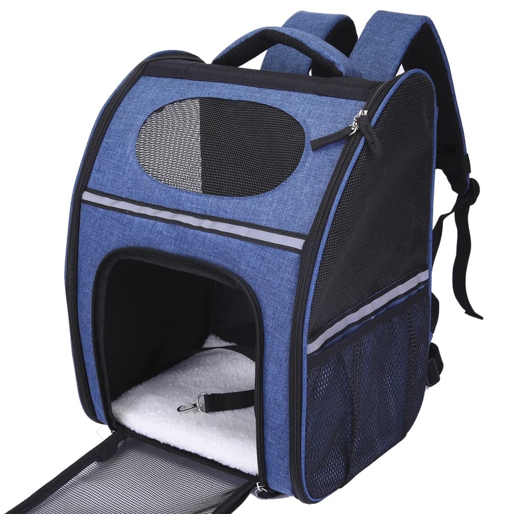 Zaino traspirante di grande spazio Zaino portatile pieghevole per animali domestici Oxford esterno per cani e gatti Prodotti in inventari scontati