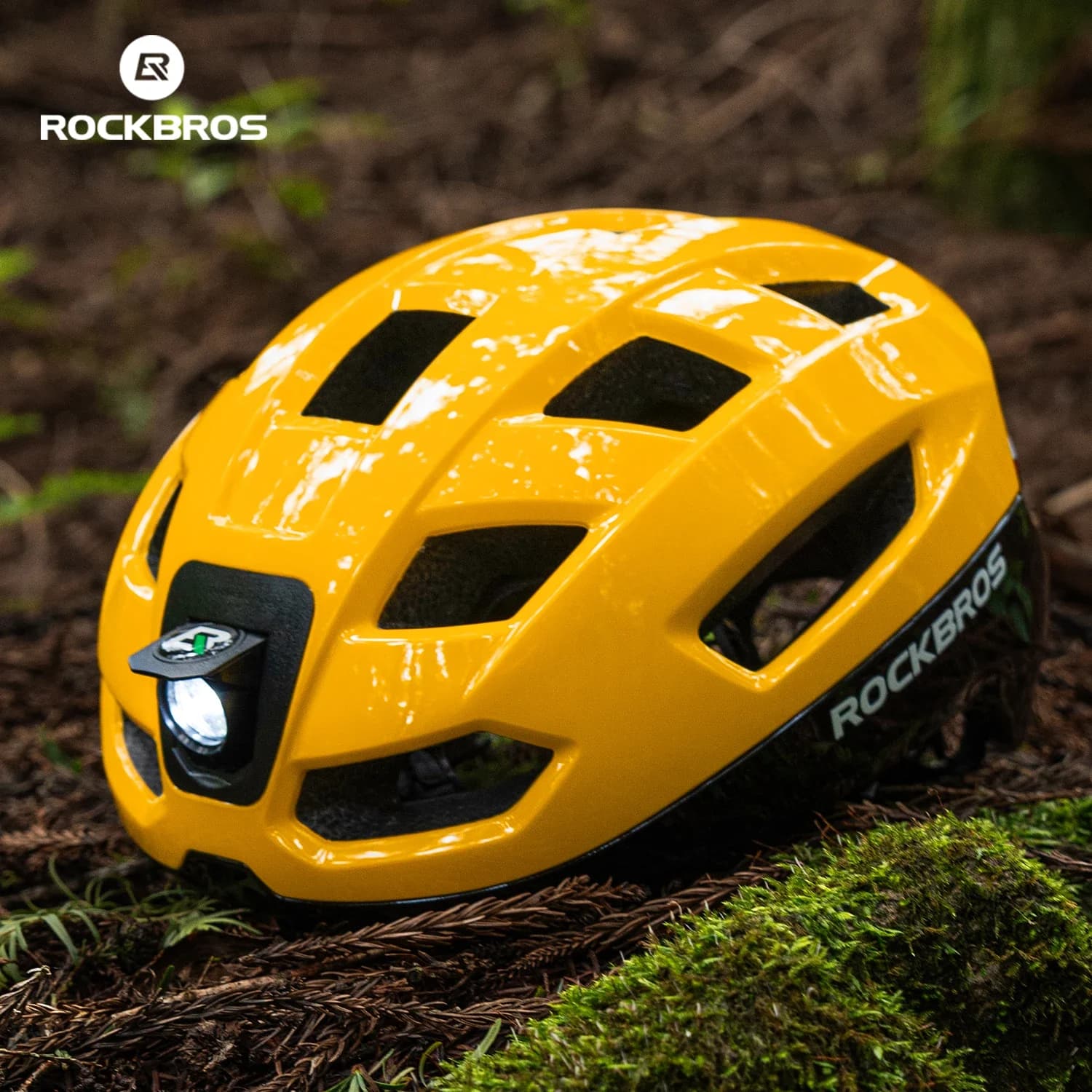 ROCKBROS Bike helmet with light Wireless remote control Rechargeable light MTB Road cycling Intelligent safety helmet Man Woman