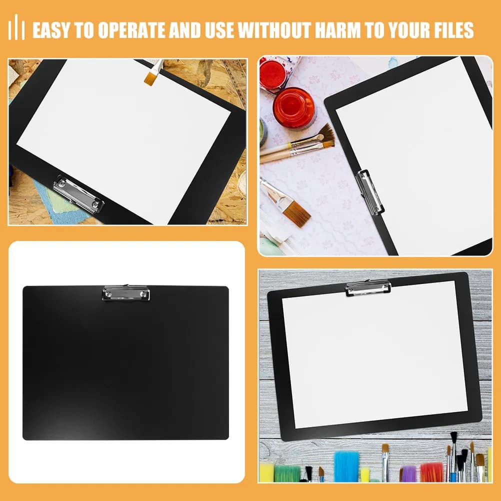 3Pcs A3 Drawing Clipboard Thick Plastic Horizontal File Folder Clip Writing Board Office Document Organizer A3 Clipboard