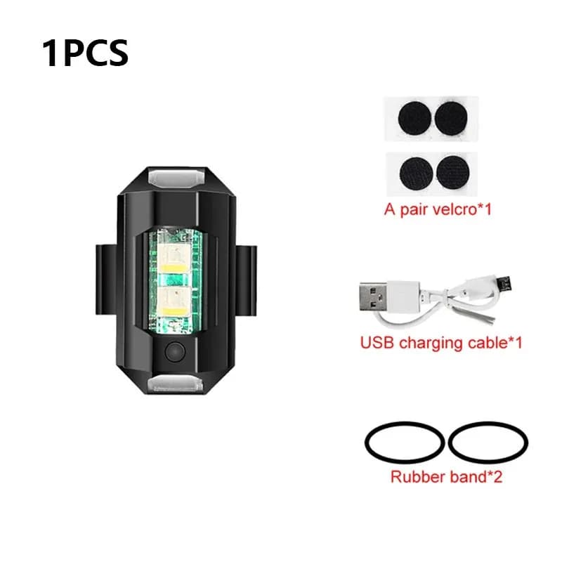 Universal Strobe Light for Motorcycle USB Car Warning Lamp LED Anti-Collision Bike Drone Night Flying Mini Flashing Signal Light