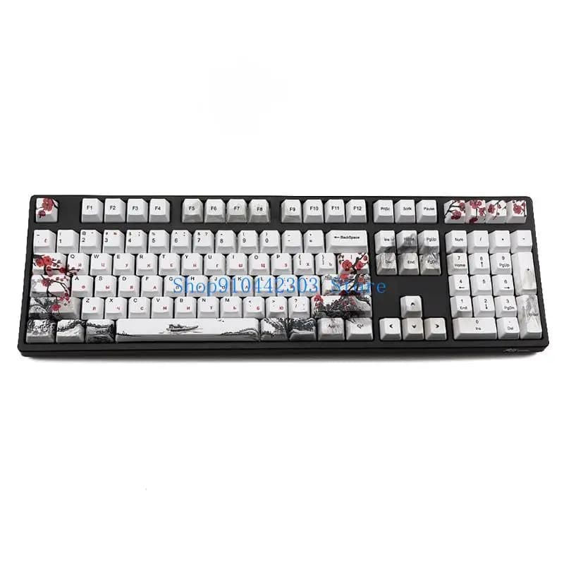 652F 110 Keys PBT Keycaps OEM Profile DYE-SUB For Cherry MX Switch 1.5U 1.75U 2U Shift 6.25U Spacebar Mechanical Keyboard
