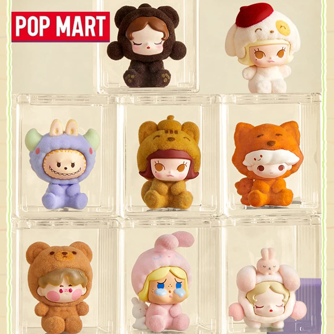 1 pz POP MART Bubble Cute Pajama Dress up Series Blind Box Doll Bag, carino mini bambola ornamento, casuale uno, materiale in PVC