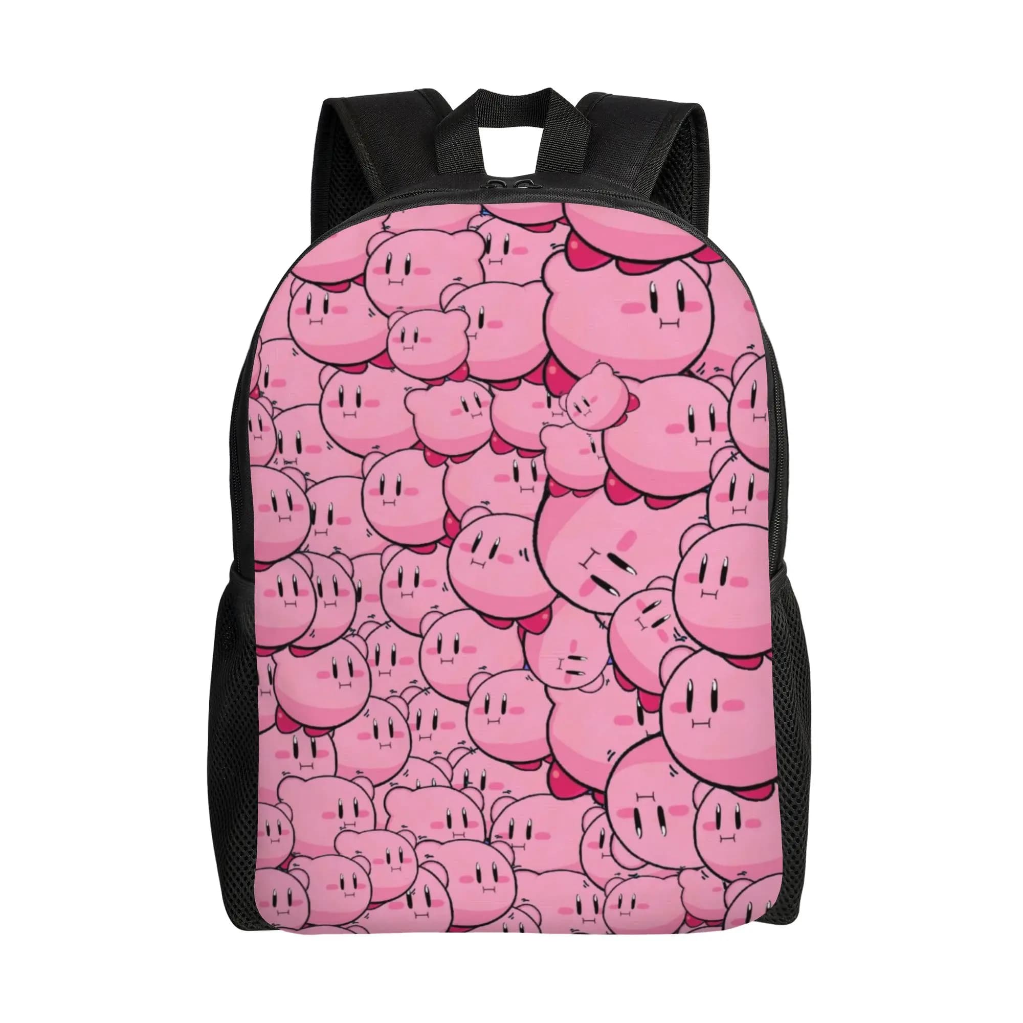 Custom Kirbys Cartoon Game Backpacks for Men Women Waterproof School College Bag Printing Bookbag