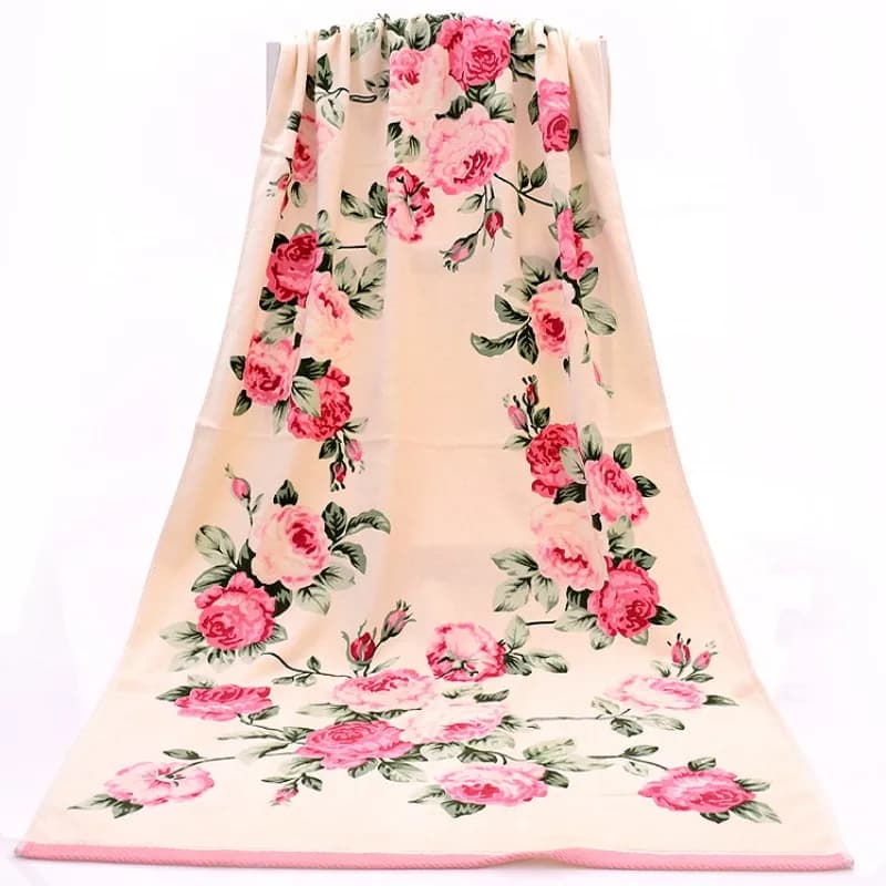 Puro Cotone Creativo Jacquard Asciugamano Assorbente Ad asciugatura rapida Telo Da Mare Grande Fiore-a forma di Coppia Creativa Tovagliolo di Lavaggio 2 set