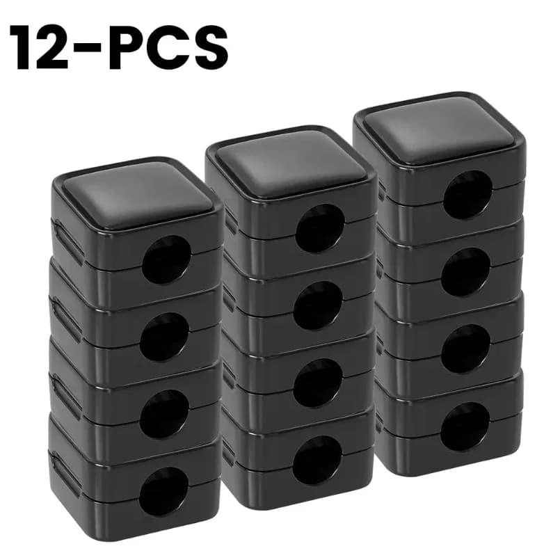 3-12 pezzi avvolgicavo clip magnetiche per cavi supporto per cavo regolabile sotto la scrivania gestione dei cavi supporto per organizer per cavi