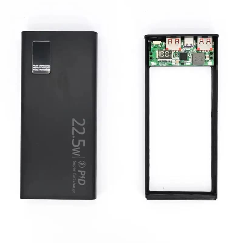 1Set Quick Charge DIY Power 1260110 Bank Case Electronic Kit PD22.5W Battery Storage Box Accessories